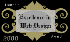 Lauren's Excellence in Web Design Award